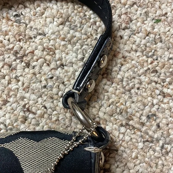 Coach Black Signature striped Crossbody bag - Picture 7 of 8